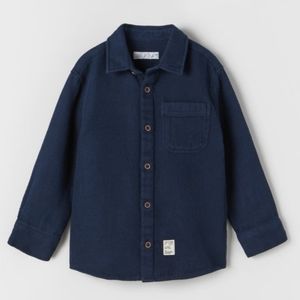 Zara Boy's Navy Shirt. Shacket. Size 7. NWT